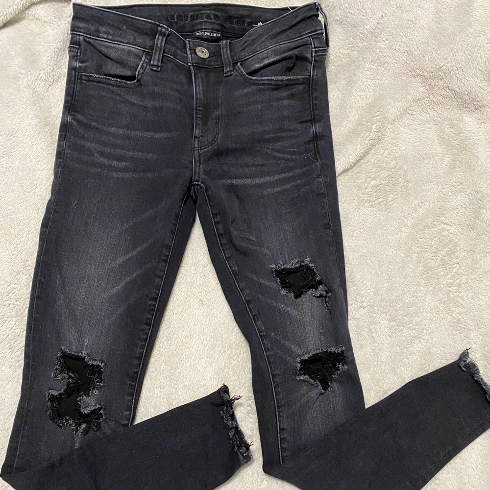American Eagle black skinny jeans